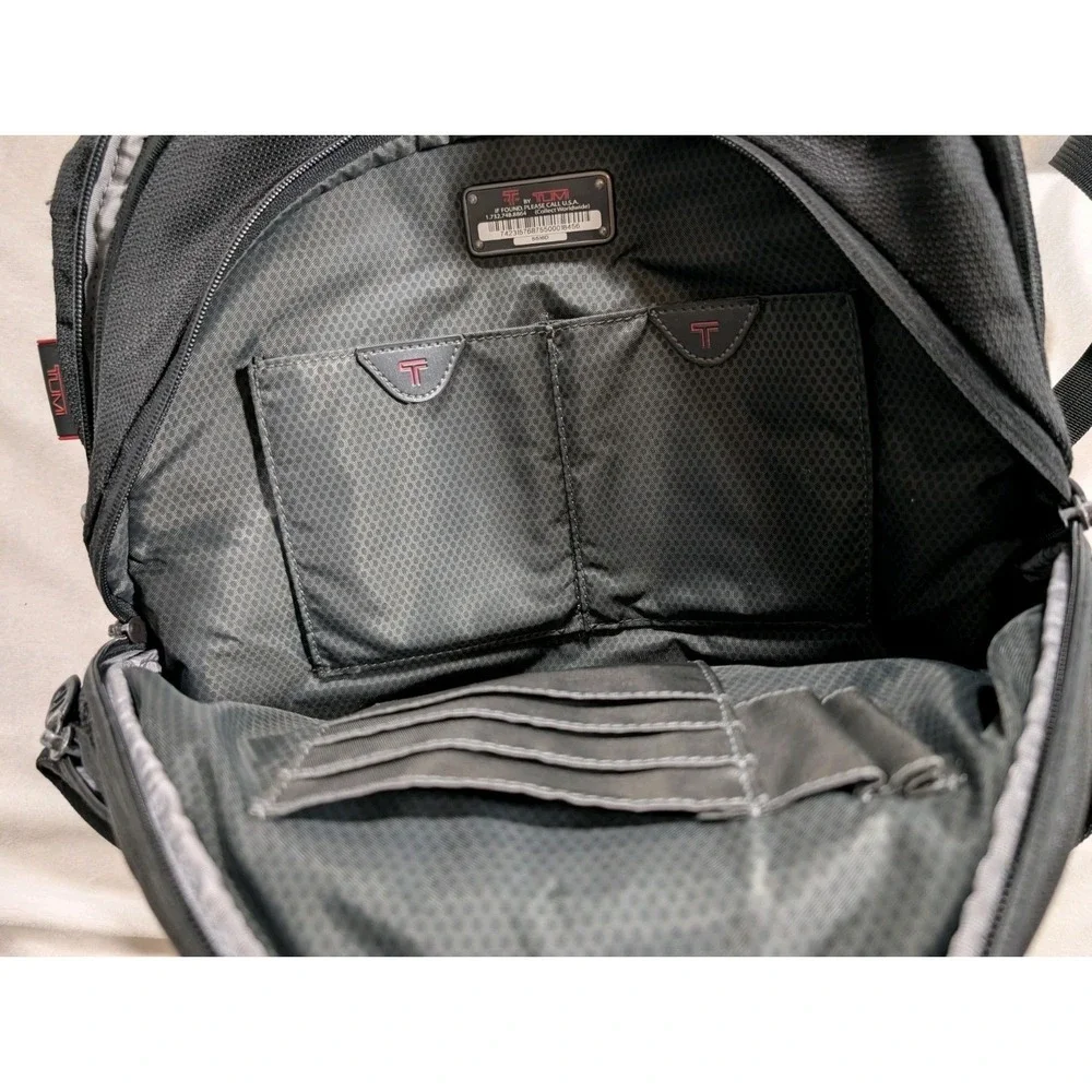 Gusset Expandable Tumi Tech Backpack Rucksack Bag T-Tech 5516 Black